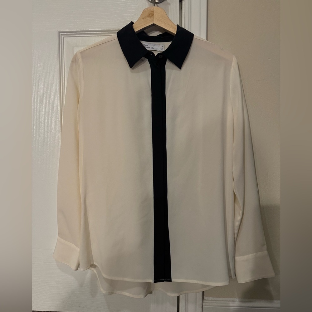 Grana Cream and Black signature silk shirt